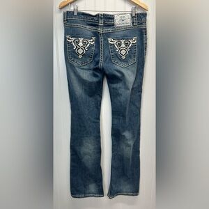 Vintage 90’s/Y2K Low Rise‎ Embellished Iron Horse Jeans Vienna Boot Cut  Sz 6
